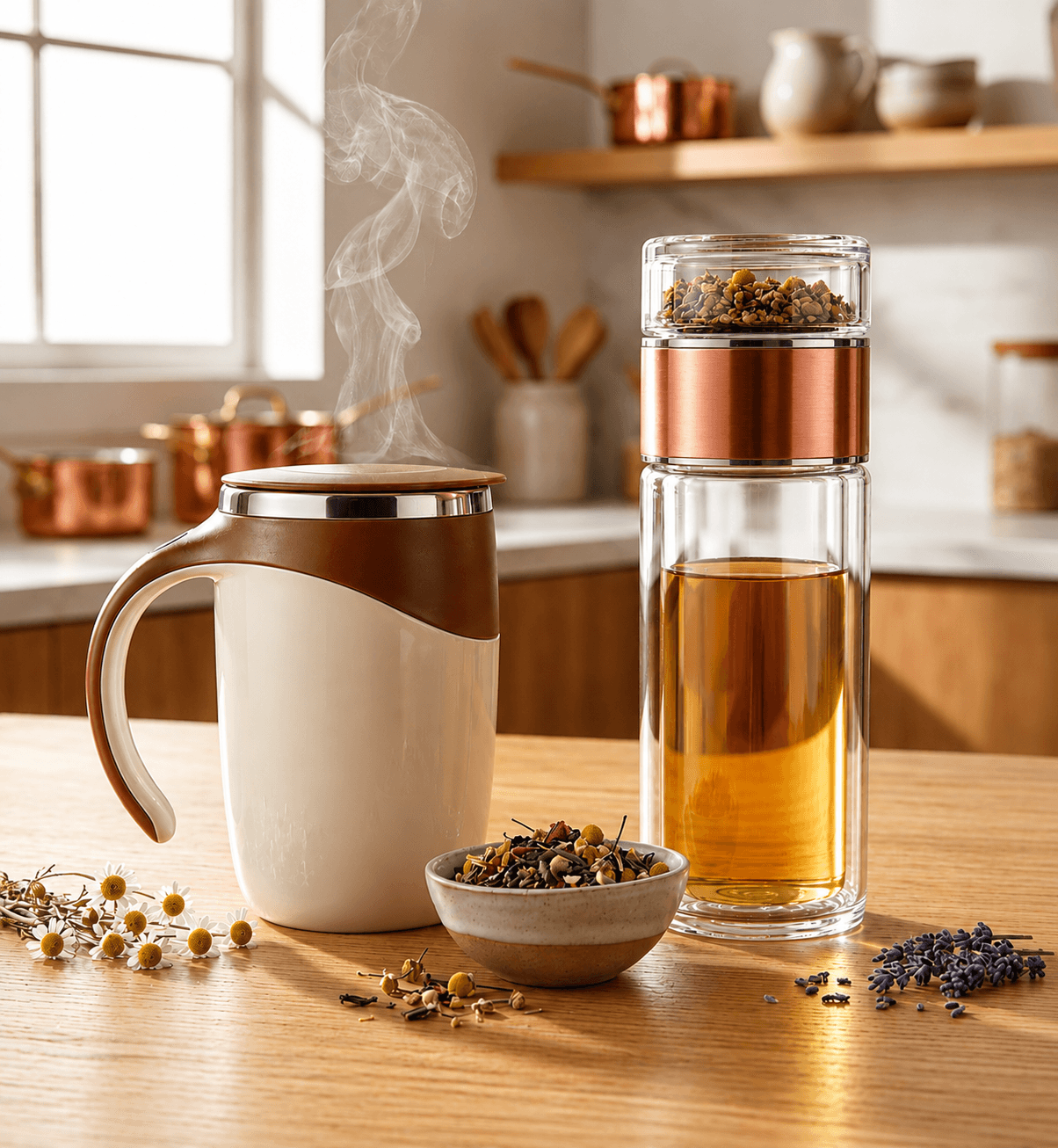 Taza mezcladora + Infusor de té